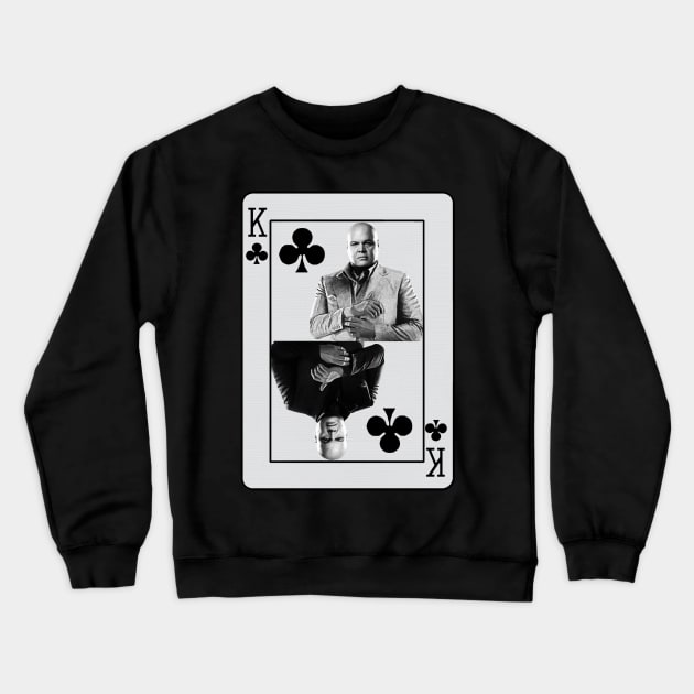 KING OF CLUBS PLAYING CARD "THE KINGPIN" Vincent D'Onofrio Crewneck Sweatshirt by TSOL Games